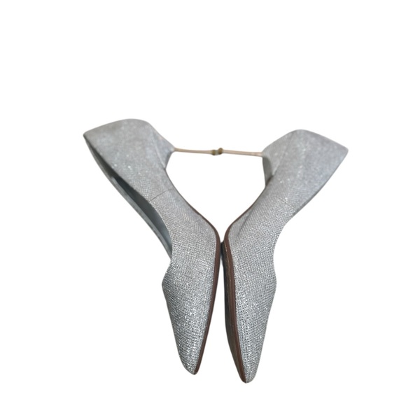 Dune London Bellas shimmering Silver metallic kitten Heels size Eu41 or 11 - Picture 4 of 11